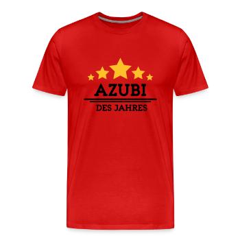 azubi des Jahres - Männer Premium Bio T-Shirt - Rot - Vorne - Damien (186cm)