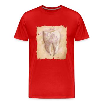 Vintage Art für Zahnarzt & Zahnarzthelferin - Männer Premium Bio T-Shirt - Rot - Vorne - Damien (186cm)