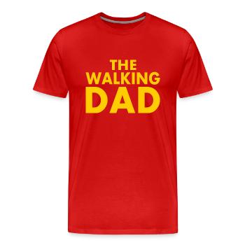 The walking dad - T-shirt bio Premium Homme - rouge - Devant - Damien (186cm)