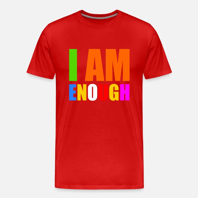 I am enough - Männer Premium Bio T-Shirt - Rot