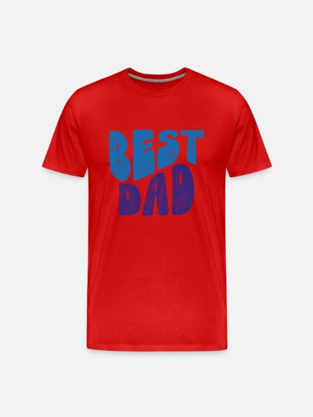 Bester Vater - Männer Premium Bio T-Shirt - Rot