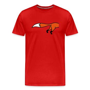 halb hinten hinterteil fuchs schön design cool com - Männer Premium Bio T-Shirt - Rot - Vorne - Damien (186cm)