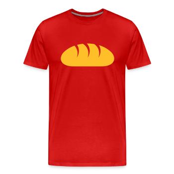 Brot - Männer Premium Bio T-Shirt - Rot - Vorne - Damien (186cm)