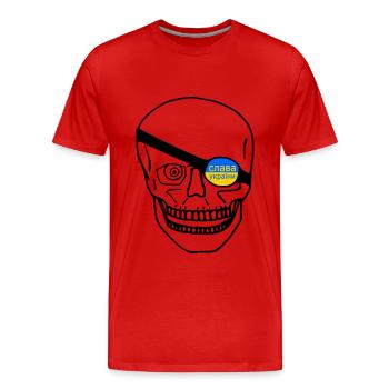 Slava ukraini - Men's Premium Organic T-Shirt - red - Front - Damien (186cm)