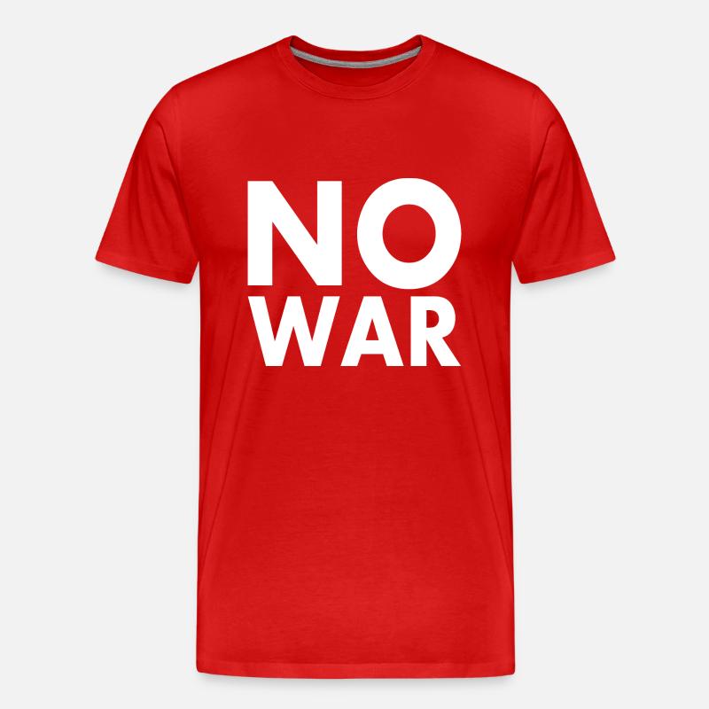 No war - Männer Premium Bio T-Shirt - Rot