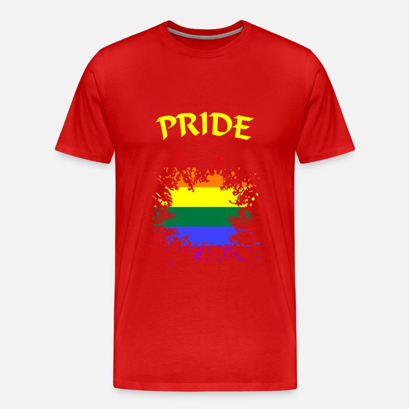 LGBTQ Pride - Männer Premium Bio T-Shirt - Rot