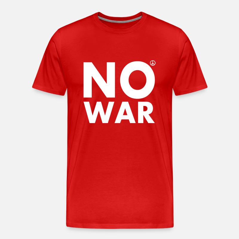 No war - Männer Premium Bio T-Shirt - Rot