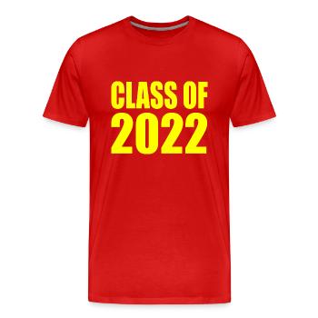 Class of 2022 - Men's Premium Organic T-Shirt - red - Front - Damien (186cm)
