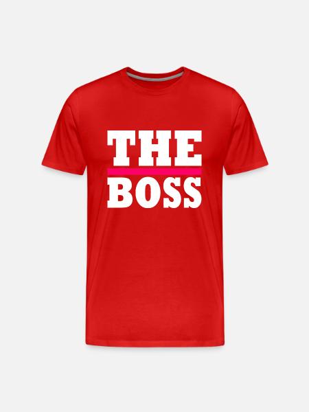 The boss - T-shirt bio Premium Homme - rouge