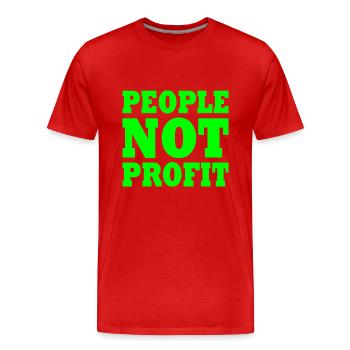 People not profit - Männer Premium Bio T-Shirt - Rot - Vorne - Damien (186cm)