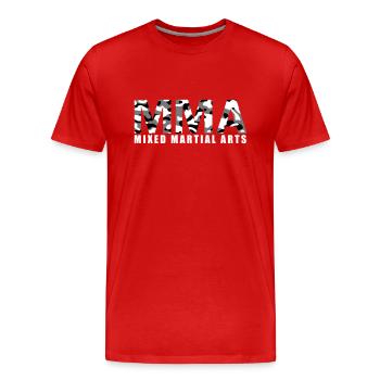 MMA Camouflage 3farbig - Männer Premium Bio T-Shirt - Rot - Vorne - Damien (186cm)