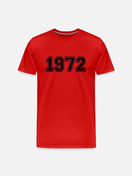 1972 - Männer Premium Bio T-Shirt - Rot