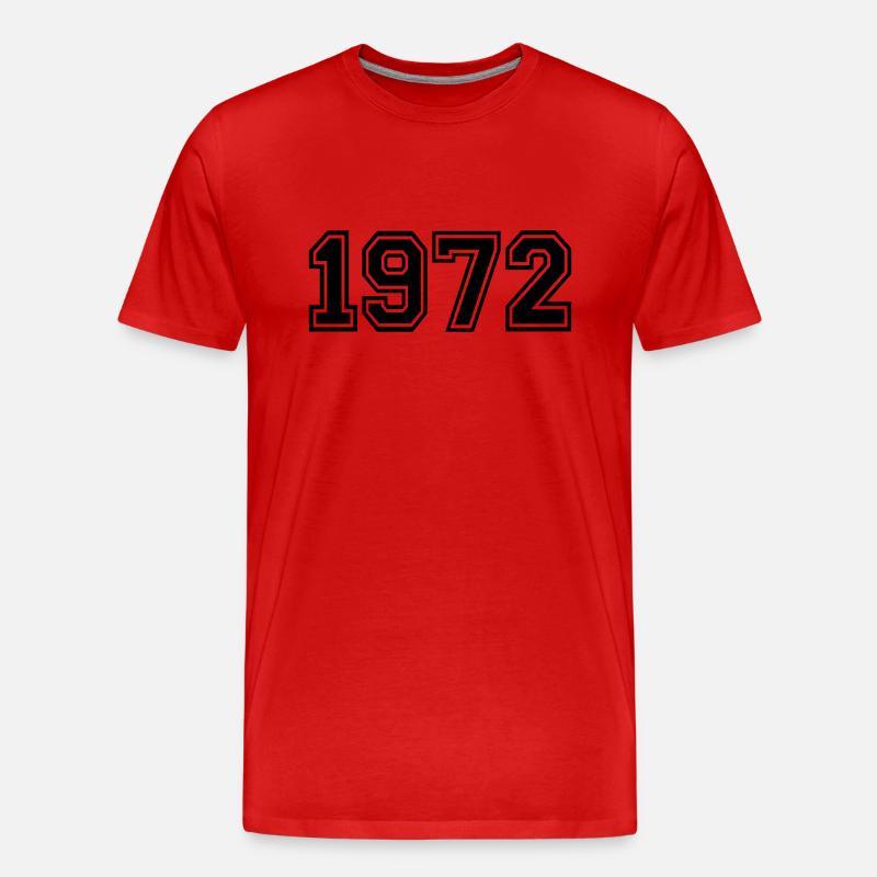1972 - Männer Premium Bio T-Shirt - Rot