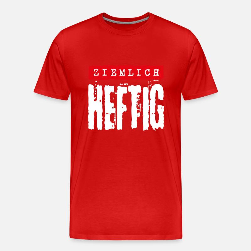 Ziemlich heftig - Männer Premium Bio T-Shirt - Rot