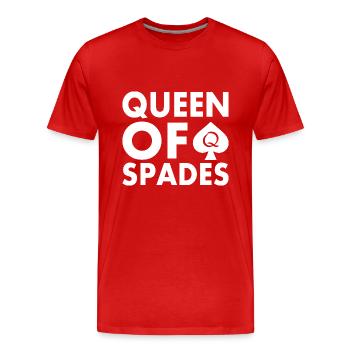 Queen of spades - Men's Premium Organic T-Shirt - red - Front - Damien (186cm)