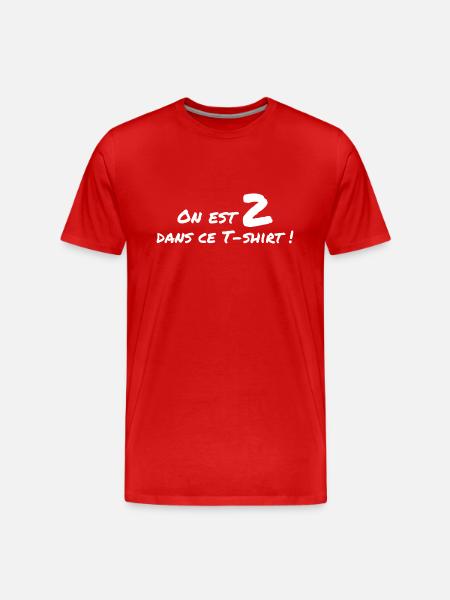 On est 2 - T-shirt bio Premium Homme - rouge