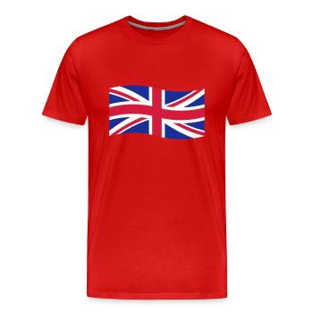 Großbritannien - Männer Premium Bio T-Shirt - Rot - Vorne - Damien (186cm)