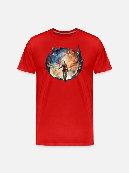 Exiting The Cave - Men's Premium Organic T-Shirt - red