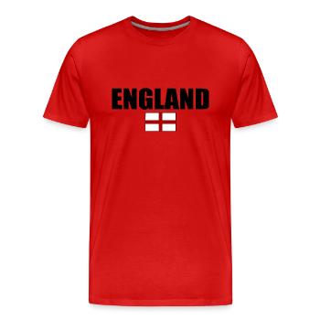 angleterre - T-shirt bio Premium Homme - rouge - Devant - Damien (186cm)