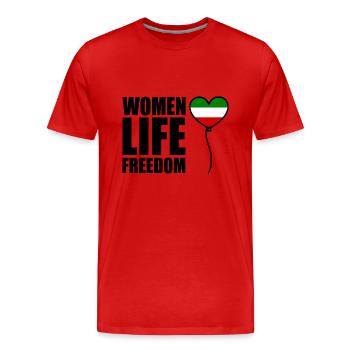 Women life freedom - Men's Premium Organic T-Shirt - red - Front - Damien (186cm)