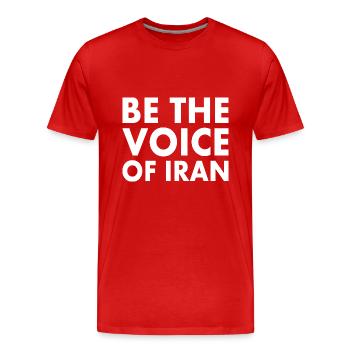 Be the voice of iran - Men's Premium Organic T-Shirt - red - Front - Damien (186cm)