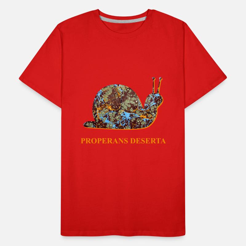 Hurry with time Latin Snail E 85 Men's Premium Organic T-Shirt