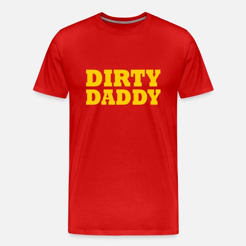 Dirty daddy - Männer Premium Bio T-Shirt - Rot