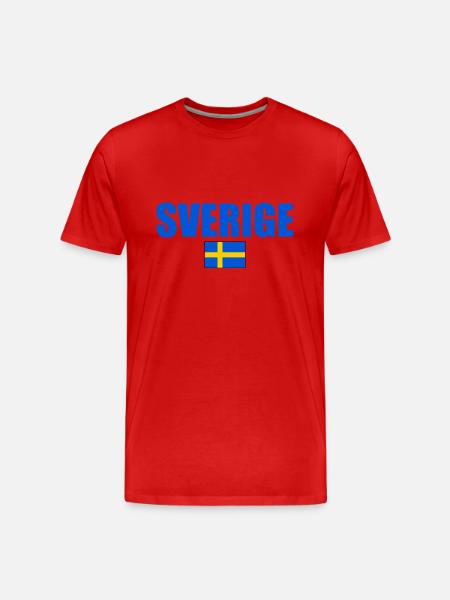 Sverige - Men's Premium Organic T-Shirt - red