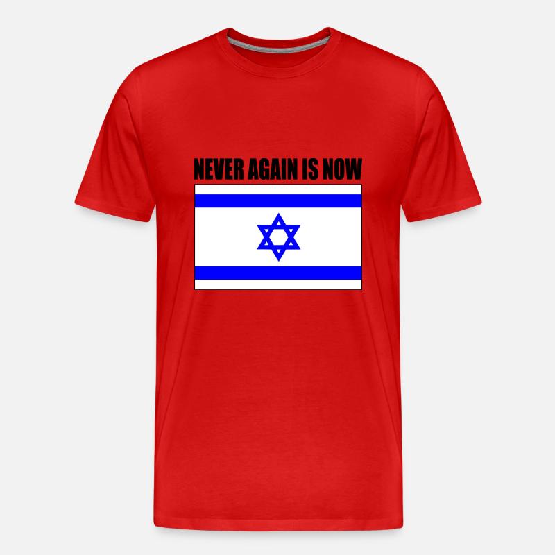 Never again is now - Männer Premium Bio T-Shirt - Rot