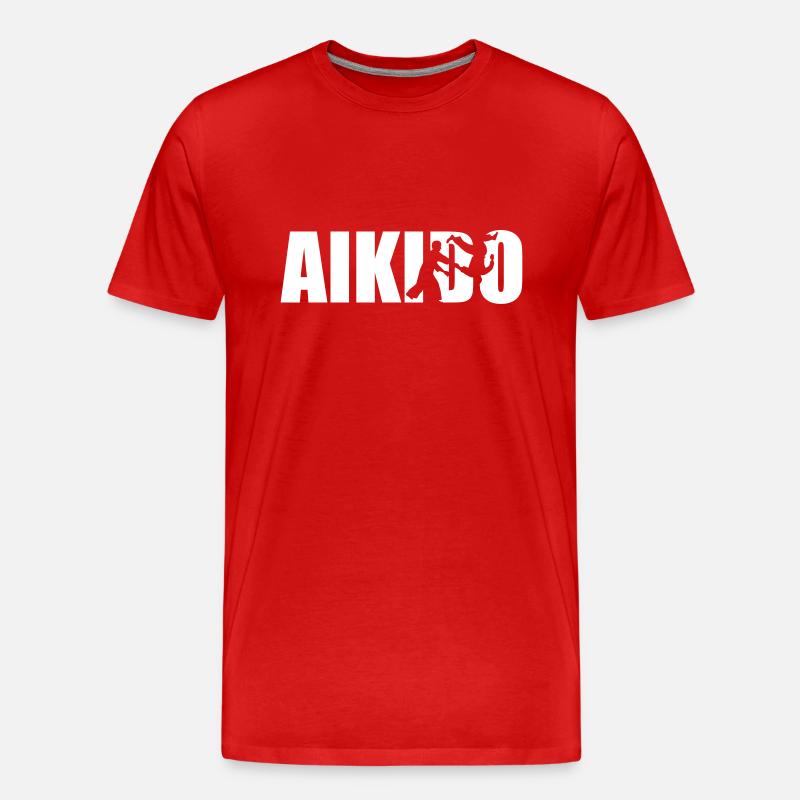Aikido - Männer Premium Bio T-Shirt - Rot