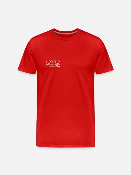 Surfboard - Men's Premium Organic T-Shirt - red
