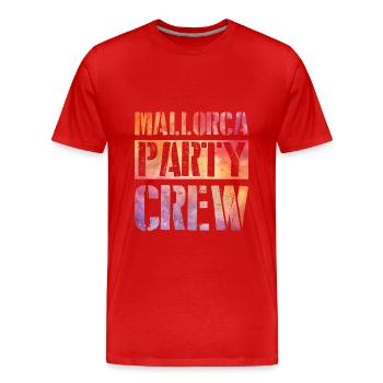 Mallorca Party Crew - T-shirt bio Premium Homme - rouge - Devant - Damien (186cm)