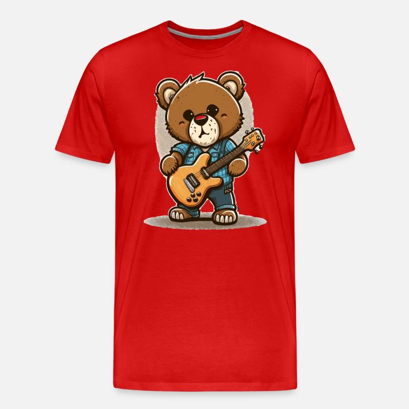 Bärenfelsen - Männer Premium Bio T-Shirt - Rot