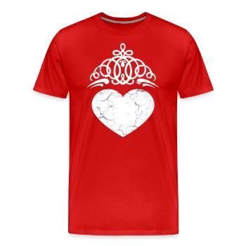 cœur - T-shirt bio Premium Homme - rouge - Devant - Damien (186cm)