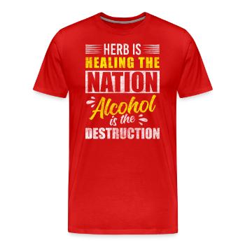 Heilkräuter Natur Gesund Arzt - Männer Premium Bio T-Shirt - Rot - Vorne - Damien (186cm)