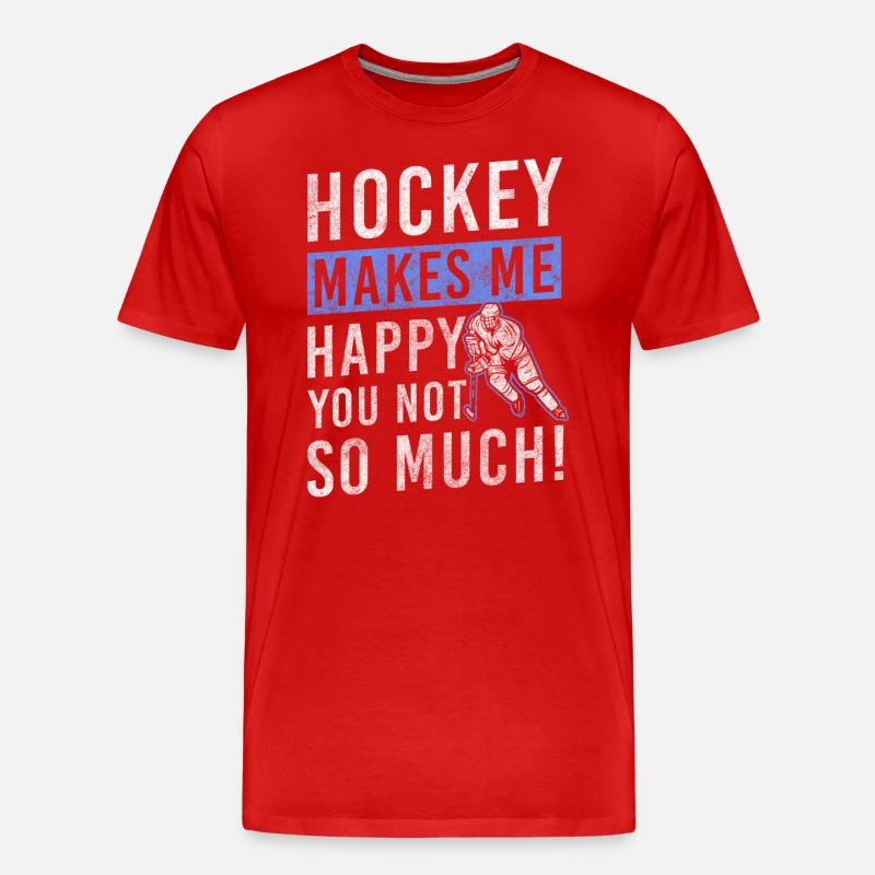 Eishockey Puck Training Mannschaft - Männer Premium Bio T-Shirt - Rot