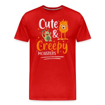 Créature d’horreur Terrifiant Monster Hunter - T-shirt bio Premium Homme - rouge - Devant - Damien (186cm)
