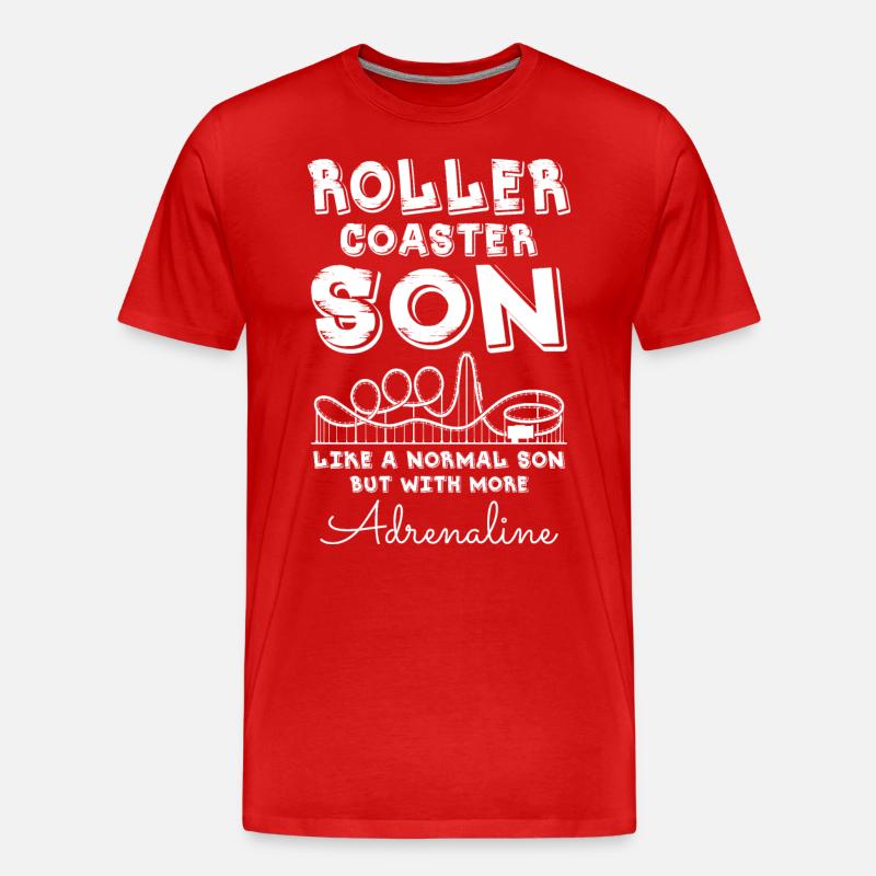 Roller Coaster Son - Männer Premium Bio T-Shirt - Rot