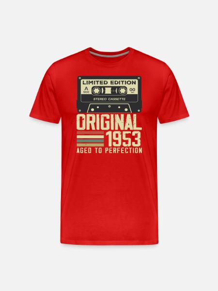 71st Retro Style Anniversary Gift 1953 - Men's Premium Organic T-Shirt - red