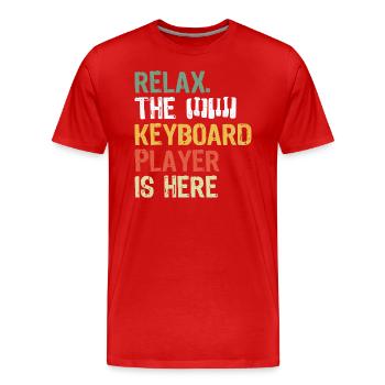 Keyboard Keyboarder Piano Music Pianist - Men's Premium Organic T-Shirt - red - Front - Damien (186cm)
