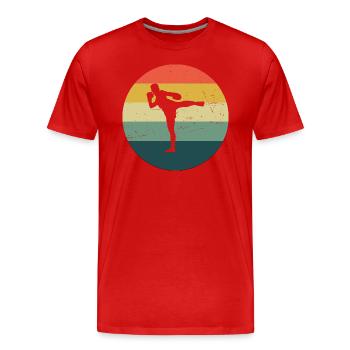 Thai Boxing Thai Boxing Men Thai Boxing Muay Thai - Men's Premium Organic T-Shirt - red - Front - Damien (186cm)