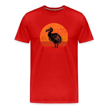 EXTINCT - Dodo - Paläontologie - Fossil - History - Männer Premium Bio T-Shirt - Rot - Vorne - Damien (186cm)