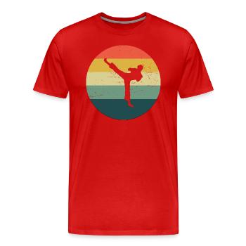 Kickboxing Kickboxer Kickboxing Femmes - T-shirt bio Premium Homme - rouge - Devant - Damien (186cm)