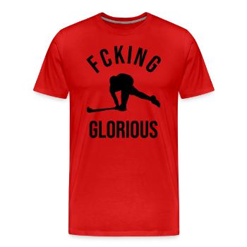 Feldhockey - Männer Premium Bio T-Shirt - Rot - Vorne - Damien (186cm)
