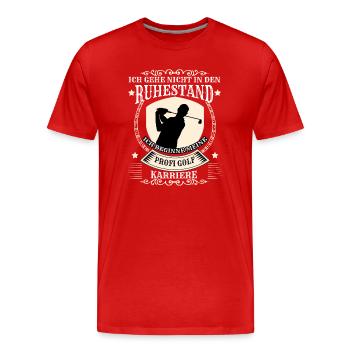 Golf Je ne prends pas la retraite Je deviens pro - T-shirt bio Premium Homme - rouge - Devant - Damien (186cm)