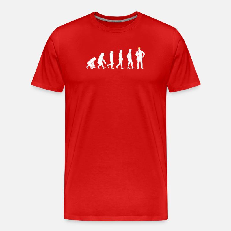 Elektriker Evolution Geschenk - Männer Premium Bio T-Shirt - Rot