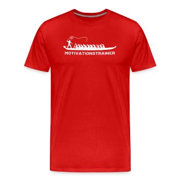 Motivationsstrainer Drachenboot - Männer Premium Bio T-Shirt - Rot - Vorne - Damien (186cm)