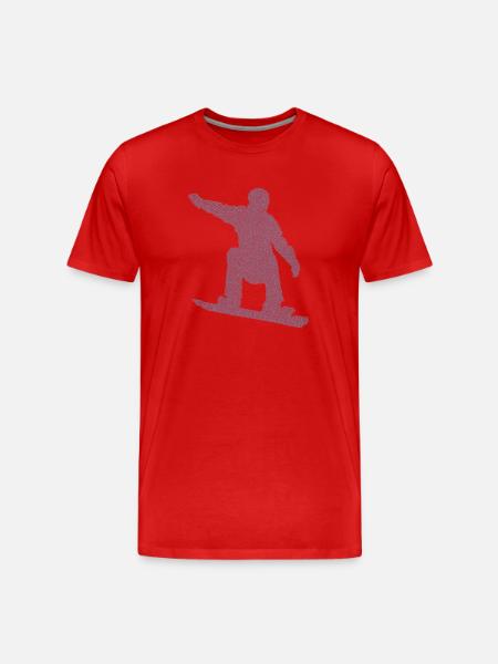 Snowboarder Geschenkideen Snowboard - Männer Premium Bio T-Shirt - Rot
