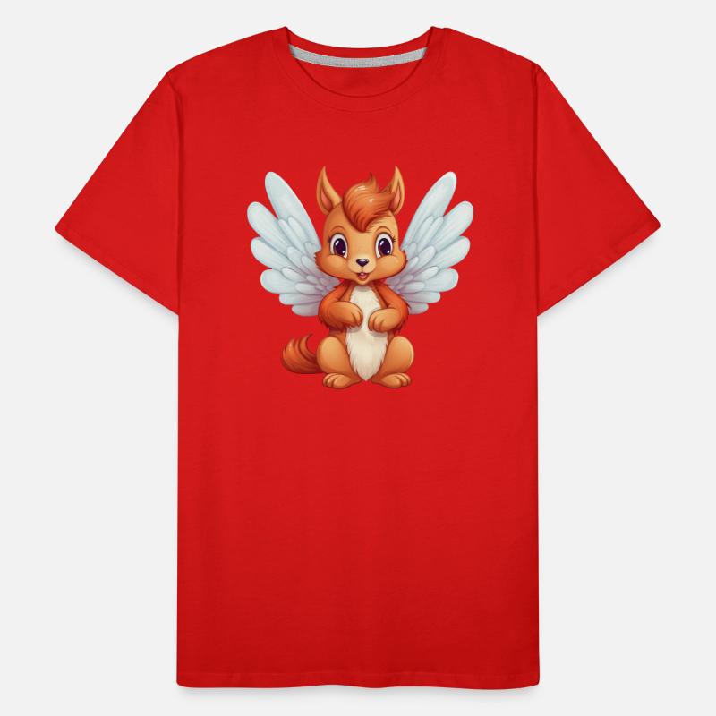 Süßes Eichhörnchen-Engel-Comic Männer Premium Bio T-Shirt