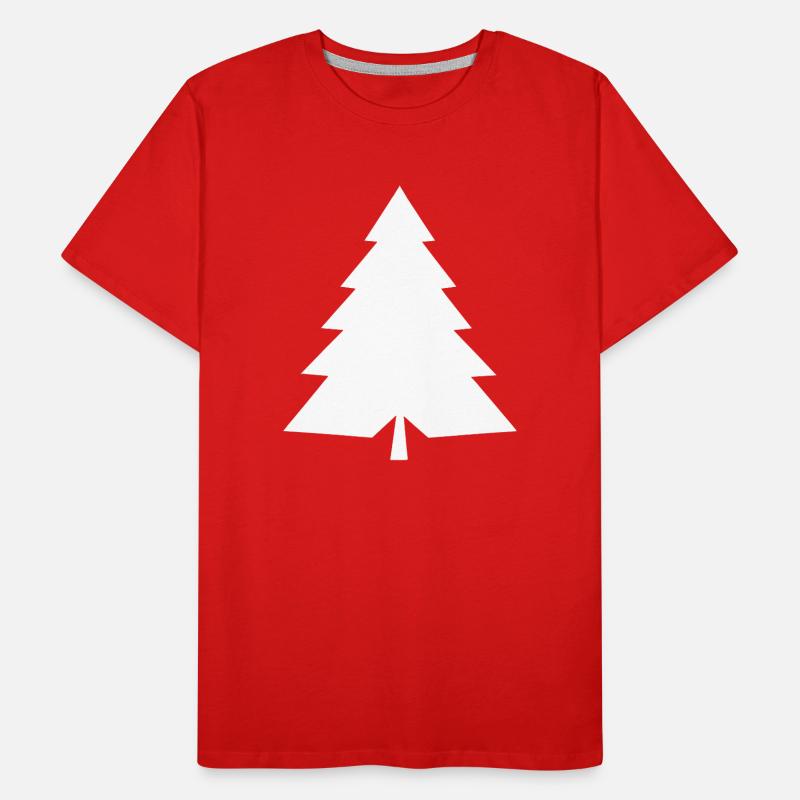 Versatile Magic: White Fir Tree Silhouette Men's Premium Organic T-Shirt